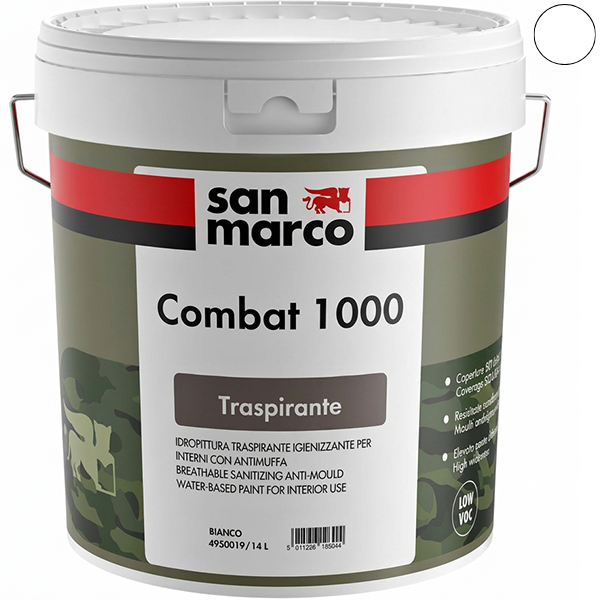 SAN Marco Combat 1000 Bianco Idropittura Traspirante Antimuffa - SAN MARCO